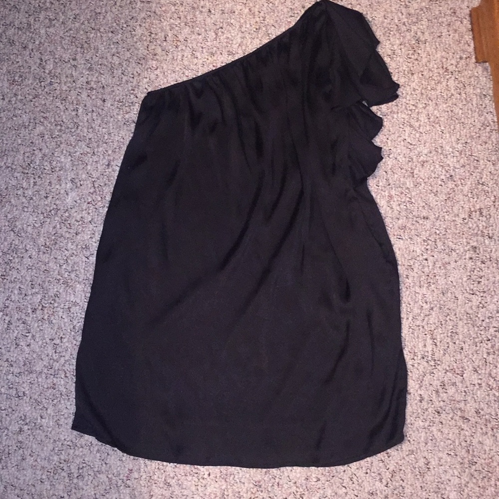 One shoulder little black dress